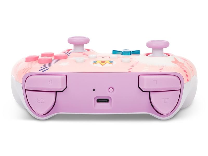 Power A Enhanced Wireless Controller Princess Peach Plaid