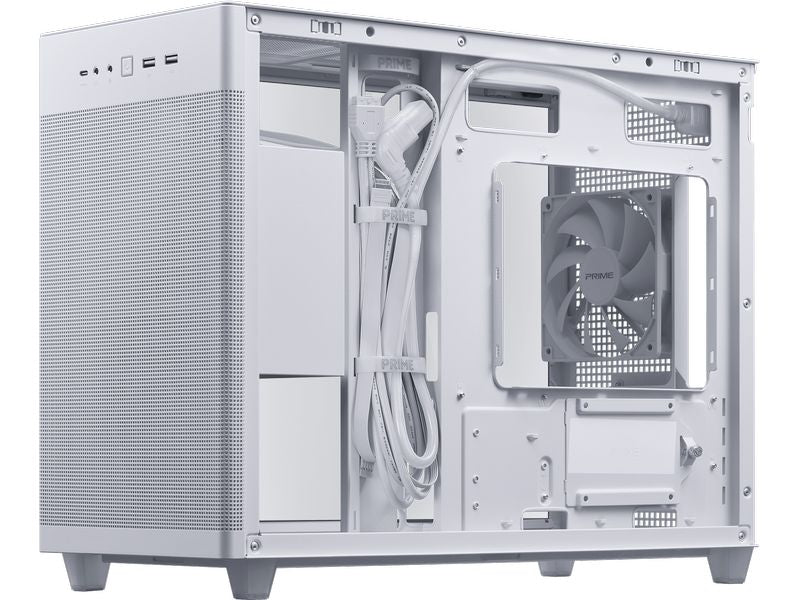 ASUS Boîtier d’ordinateur AP201 MicroATX TG Blanc