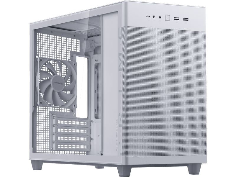 ASUS Boîtier d’ordinateur AP201 MicroATX TG Blanc