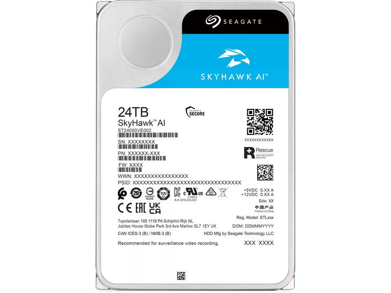 Seagate Disque dur SkyHawk AI 3.5" SATA 24 TB