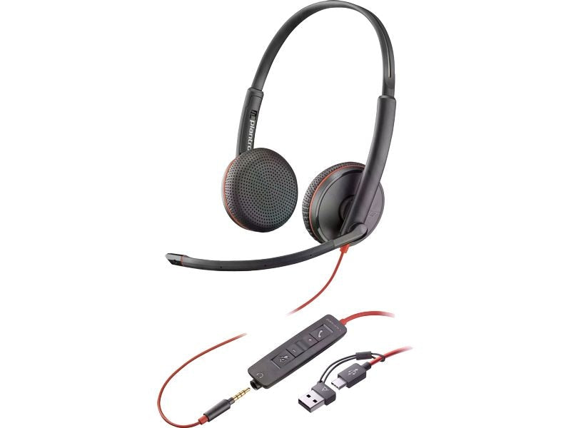 Poly Casque Blackwire 3225 Duo USB-A/C