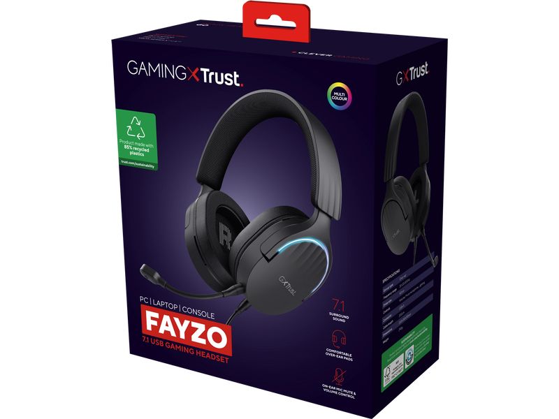 Trust Headset GXT 490 FAYZO Schwarz