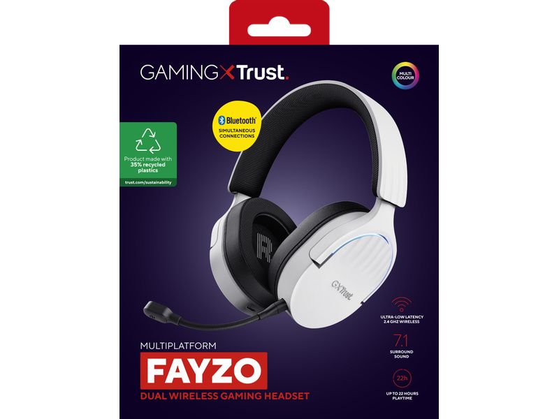 Trust Headset GXT 491W FAYZO Schwarz/Weiss