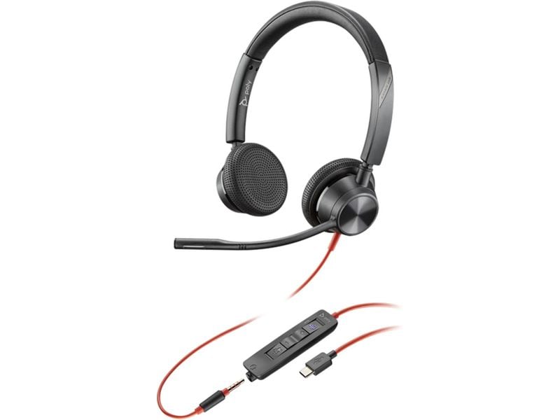 Poly Casque Blackwire 3325 MS USB-A/C, jack, noir