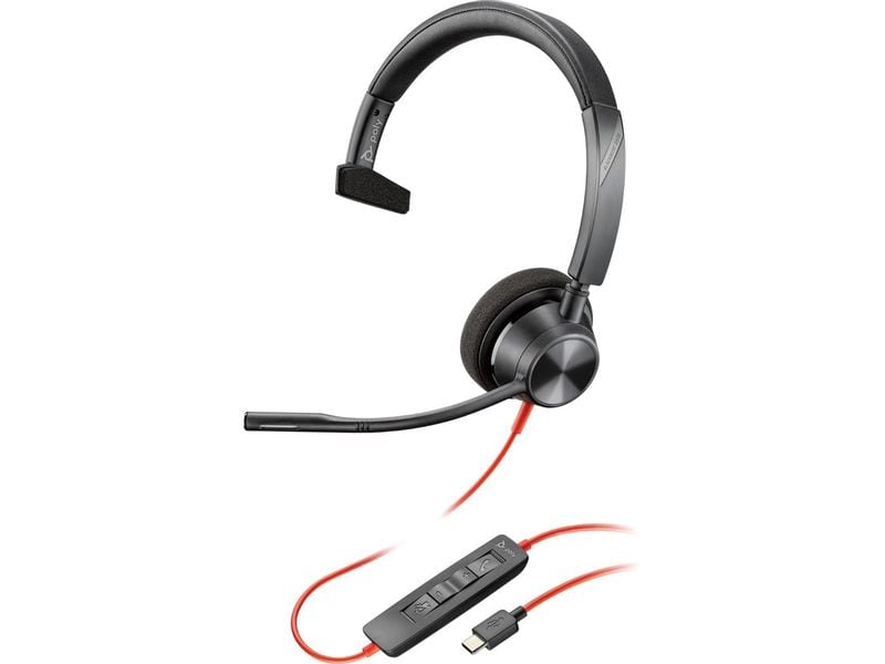 Poly Headset Blackwire 3310 USB-A/C, Schwarz