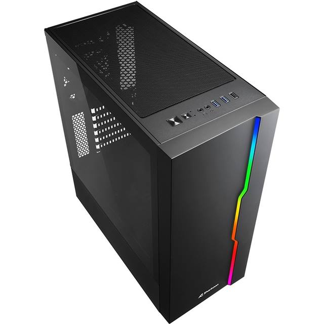 Sharkoon Boîtier d’ordinateur RGB Slider Noir