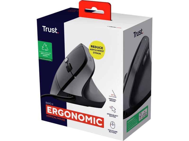 Trust Souris ergonomique Bayo II Wired