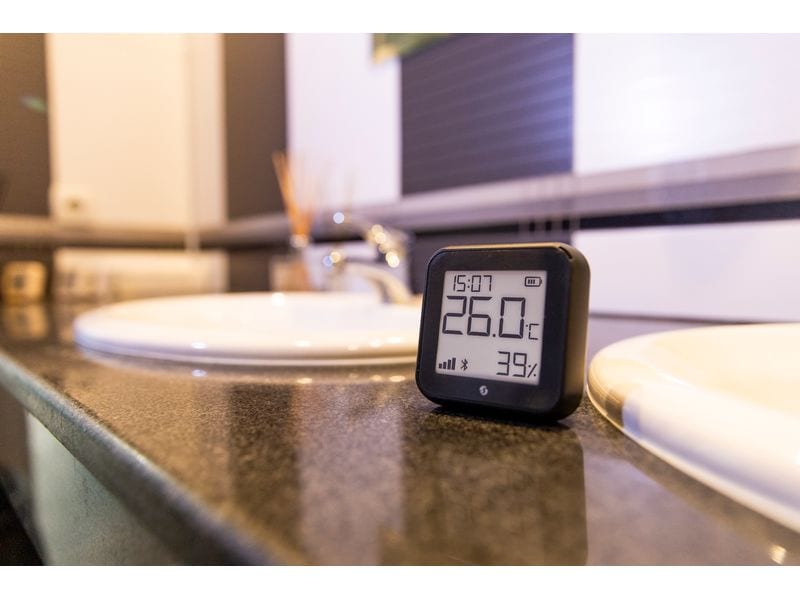 Shelly WLAN-Luftfeuchte- und Temperatursensor H&T Gen3, Schwarz