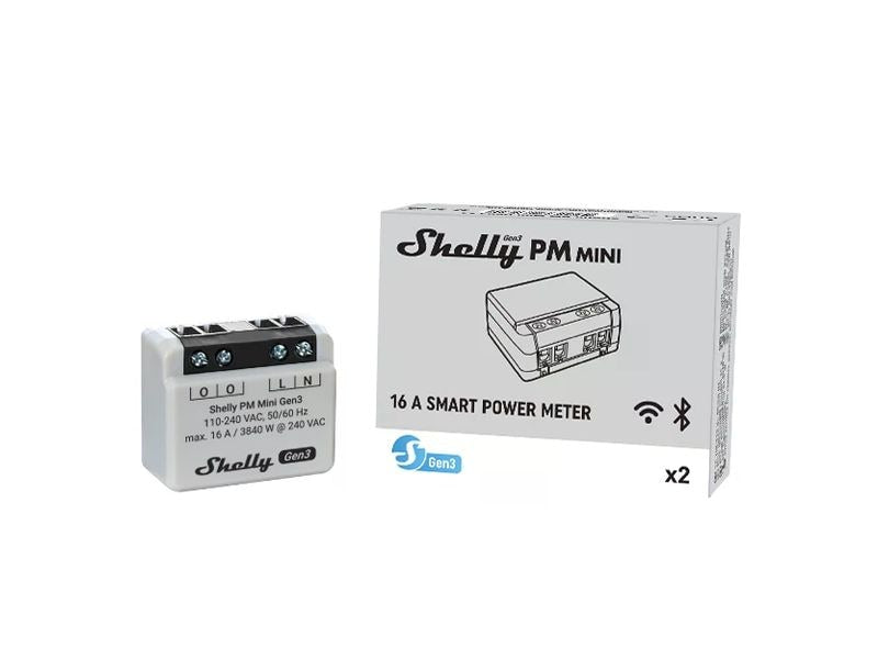 Shelly WLAN-Leistungsmesser PM Gen3, 2 Stück