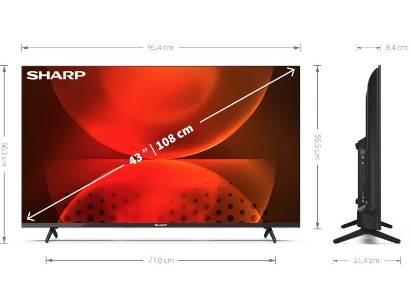 Sharp TV 43FH2EA 43", 1920 x 1080 (Full HD), LED-LCD