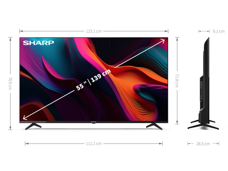 Sharp TV 55GL4260E 55", 3840 x 2160 (Ultra HD 4K), LED-LCD