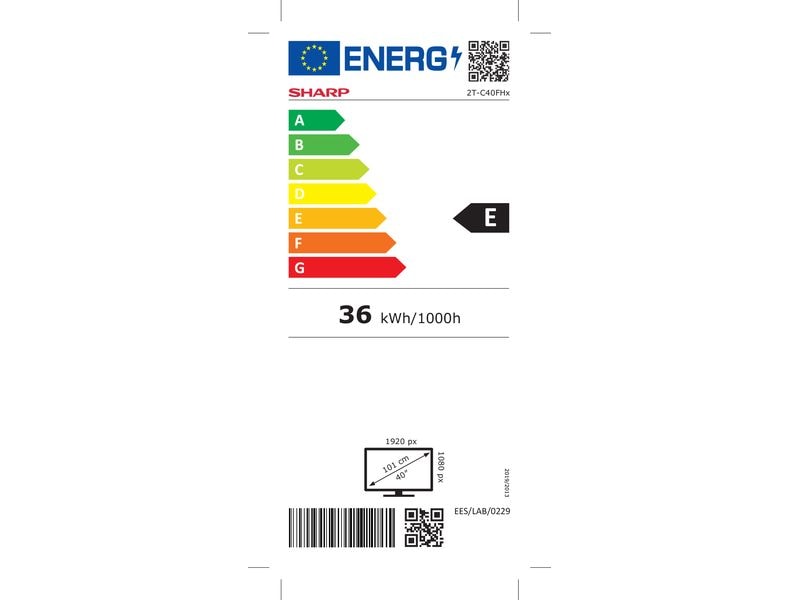 Sharp TV 24FH2EA 24", 1366 x 768 (WXGA), LED-LCD