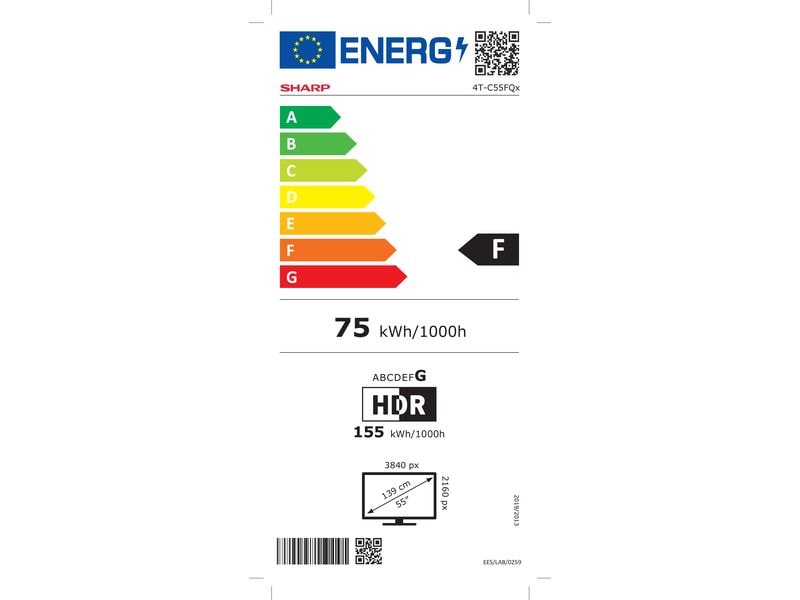 Sharp TV 55FQ5EG 55", 3840 x 2160 (Ultra HD 4K), LED-LCD