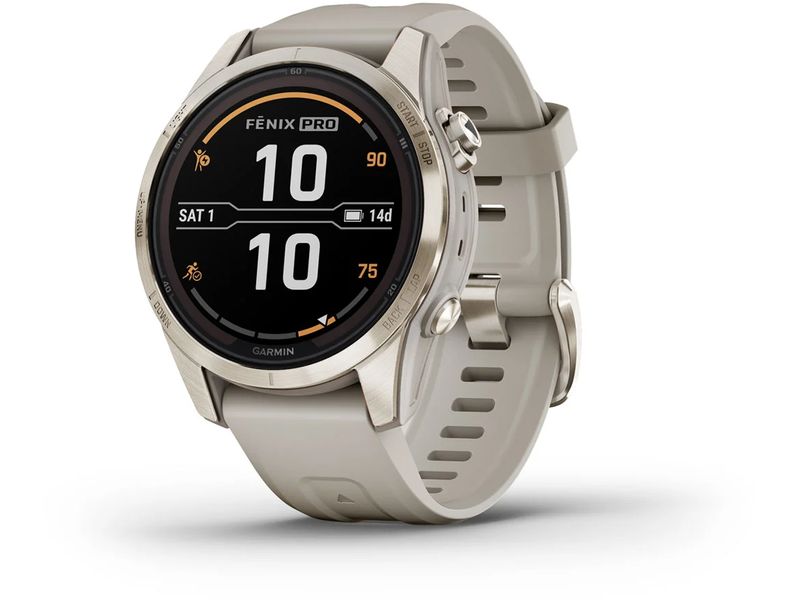 GARMIN Sportuhr fenix 7 Pro Sapphire Solar Edition Beige