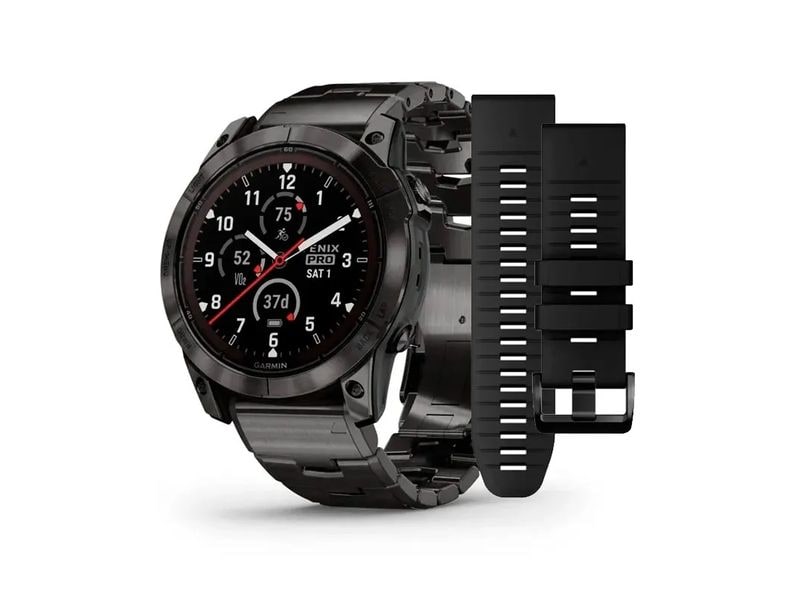 GARMIN Sportuhr fenix 7 Pro Sapphire Solar Edition Anthrazit