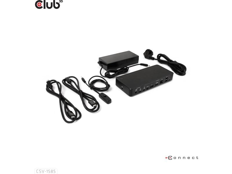 Club 3D Station d'accueil CSV-1585 DisplayPort/HDMI KVM