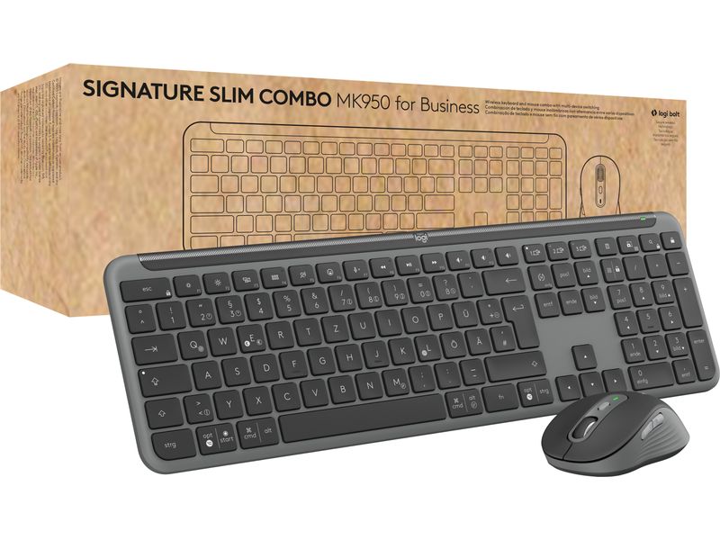 Logitech Ensemble clavier-souris MK950 Signature Slim Combo for Business