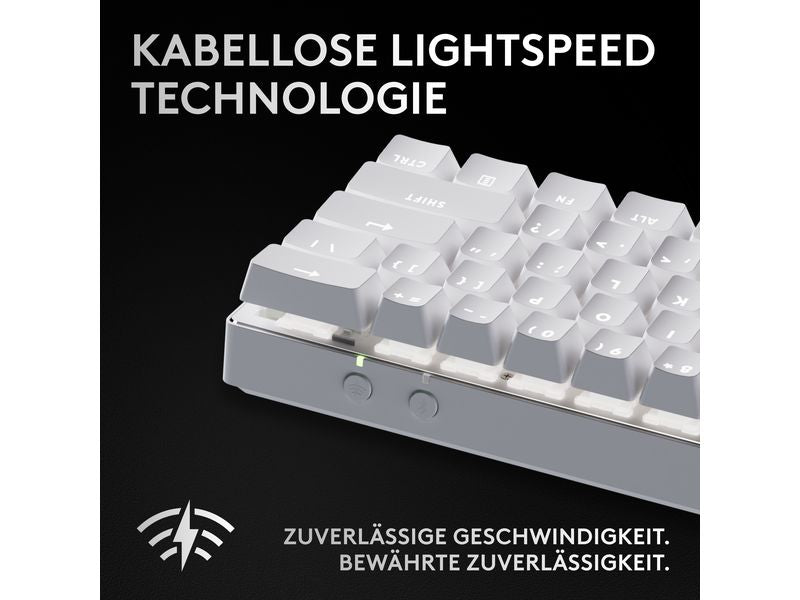 Logitech Gaming-Tastatur Pro X 60 Lightspeed White