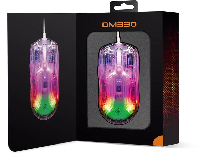 DELTACO Souris de gaming DM330 RGB Transparent