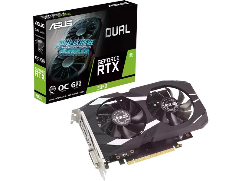 ASUS Carte graphique Dual GeForce RTX 3050 OC Edition 6 GB