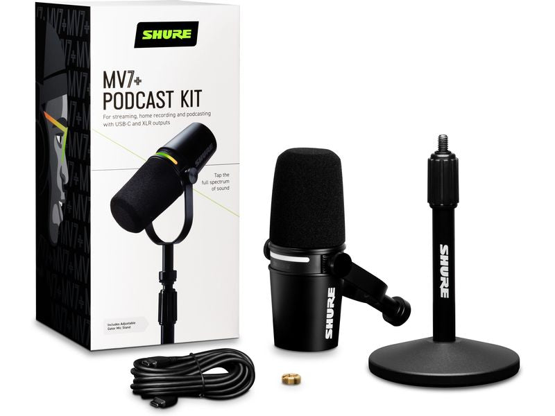 Shure Mikrofon MV7+ BNDL Schwarz
