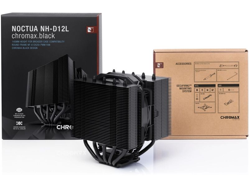 Noctua CPU-Kühler NH-D12L chromax.black