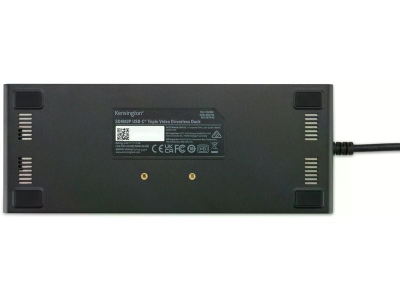 Kensington Station d'accueil SD4842P EQ USB-C triple vidéo avec 100 W PD