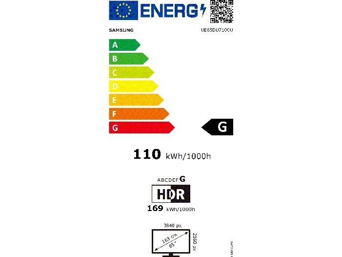 Samsung TV UE65DU7170 UXXN 65", 3840 x 2160 (Ultra HD 4K), LED-LCD