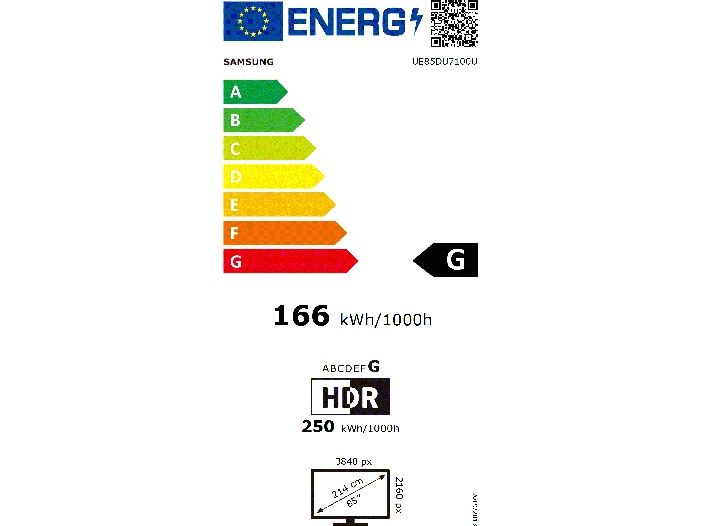 Samsung TV UE85DU7170 UXXN 85", 3840 x 2160 (Ultra HD 4K), LED-LCD