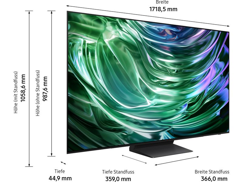 Samsung TV QE77S90D AEXZU 77", 3840 x 2160 (Ultra HD 4K), OLED