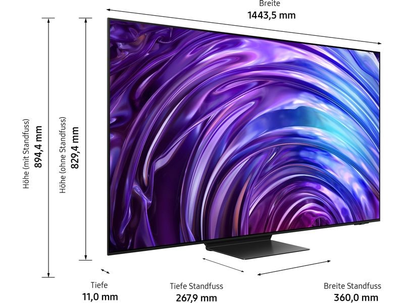 Samsung TV QE65S95D ATXZU 65", 3840 x 2160 (Ultra HD 4K), OLED