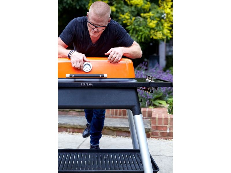 Everdure FURNACE Gasgrill, orange mit Doppelboden