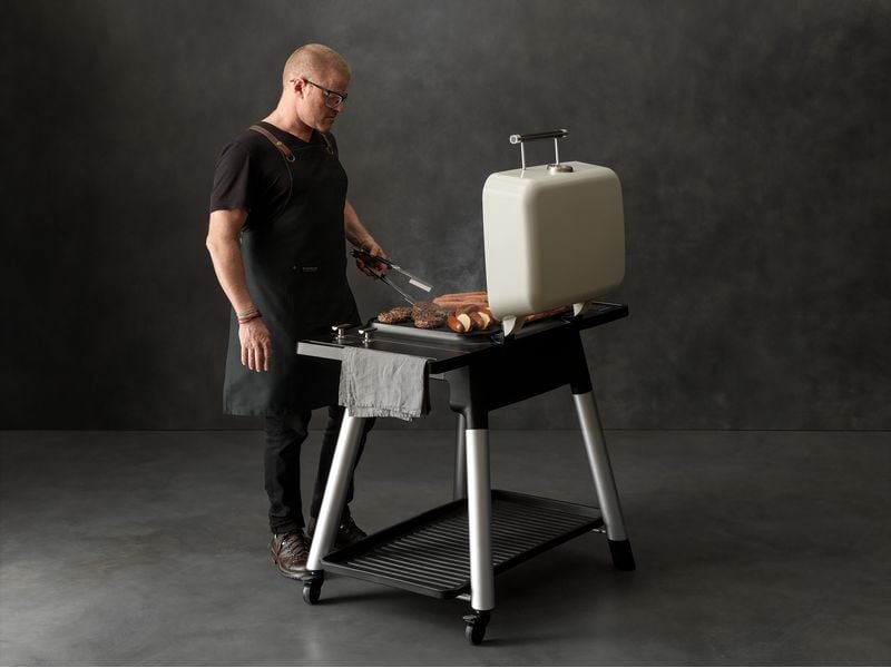 Everdure FORCE Gasgrill, stone mit Doppelboden