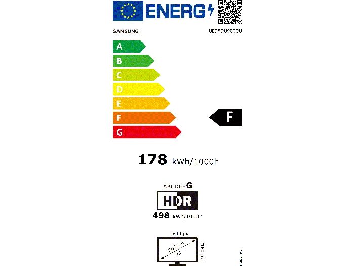 Samsung TV UE98DU9070 UXZU 98", 3840 x 2160 (Ultra HD 4K), LED-LCD