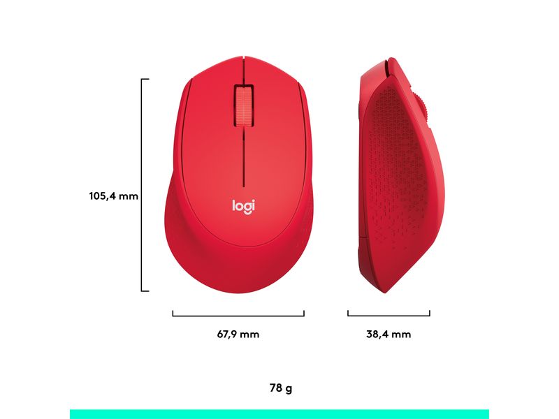 Logitech Souris M330 Silent Plus rouge