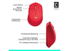 Logitech Souris M330 Silent Plus rouge