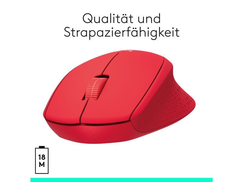 Logitech Souris M330 Silent Plus rouge