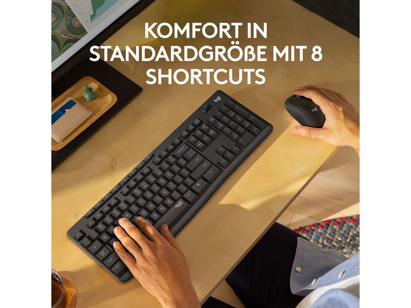 Logitech Tastatur-Maus-Set MK295 Graphite CH-Layout