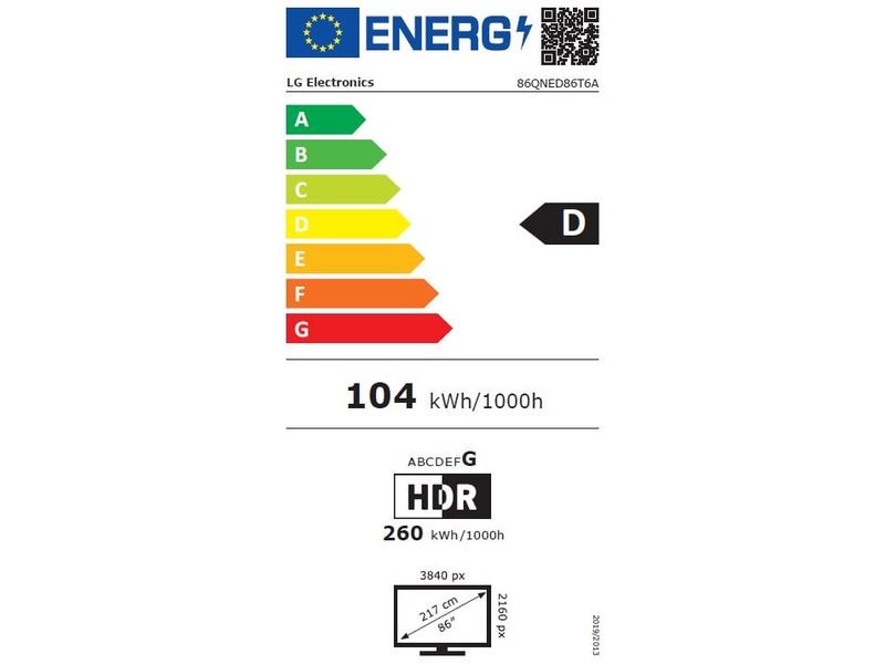 LG TV 86QNED86T6A 86", 3840 x 2160 (Ultra HD 4K), LED-LCD