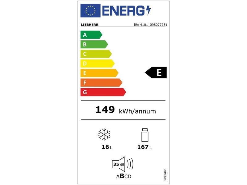 Liebherr Einbaukühlschrank IRe 4101 Pure Links/Wechselbar