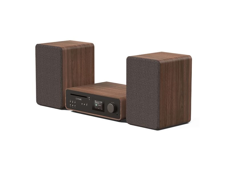 Pure Micro-HiFi Anlage Classic Stereo Schwarz/Walnuss
