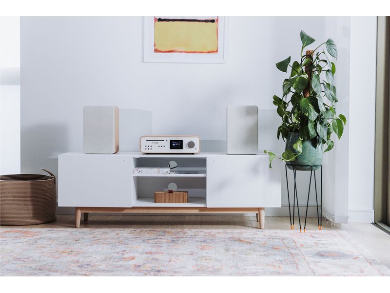 Pure Micro-HiFi Anlage Classic Stereo Eiche/Weiss