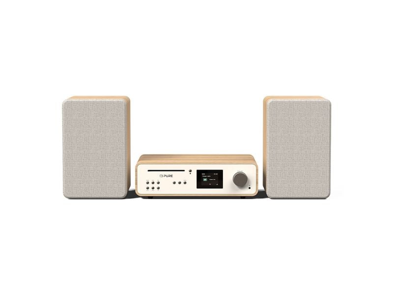 Pure Micro-HiFi Anlage Classic Stereo Eiche/Weiss