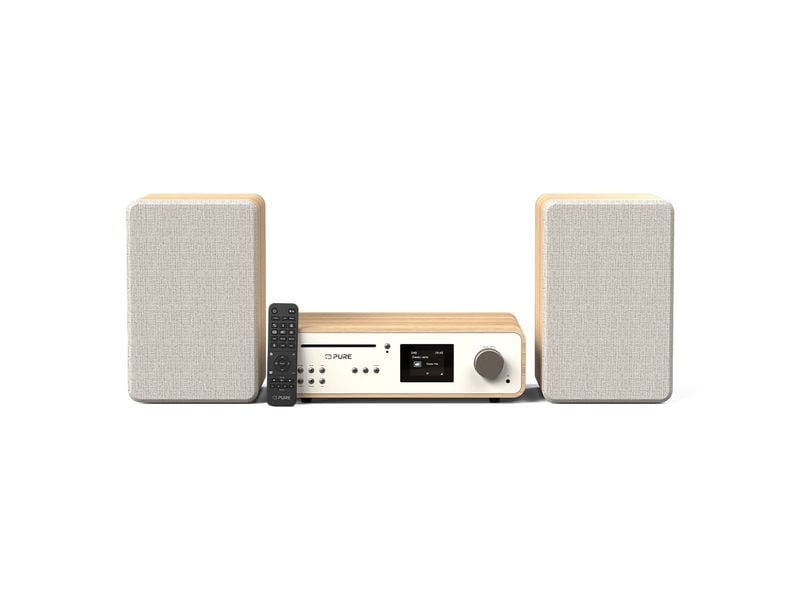 Pure Micro-HiFi Anlage Classic Stereo Eiche/Weiss