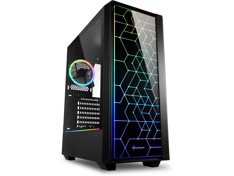 Sharkoon Boîtier d’ordinateur RGB LIT 100