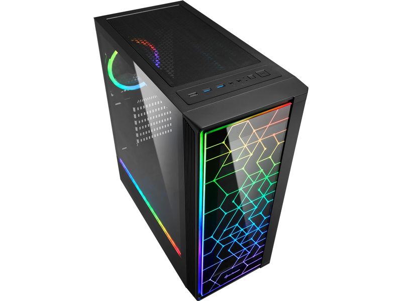 Sharkoon Boîtier d’ordinateur RGB LIT 100