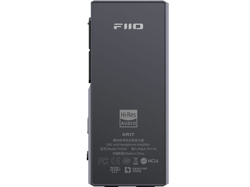 FiiO Amplificateur de casque & USB-DAC KA17 Noir