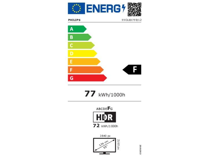 Philips TV 55OLED759/12 55", 3840 x 2160 (Ultra HD 4K), OLED