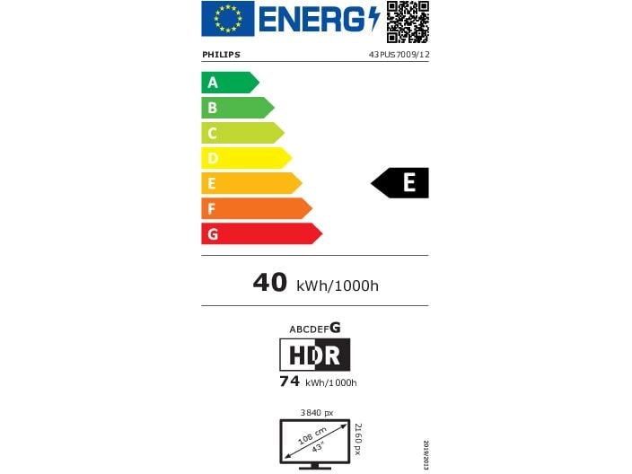 Philips TV 43PUS7009/12 43", 3840 x 2160 (Ultra HD 4K), LED-LCD