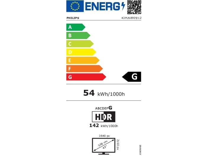 Philips TV 43PUS8909/12 43", 3840 x 2160 (Ultra HD 4K), LED-LCD